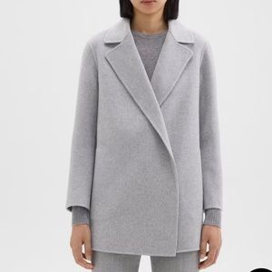 Theory Wool Clairene Jacket in Double Face Wool Cashmere
